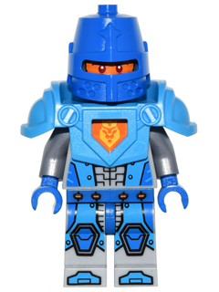 LEGO Minifigure-Nexo Knight Soldier - Dark Azure Armor, Blue Helmet with Eye Slit, Blue Hands-Nexo Knights-NEX039-Creative Brick Builders